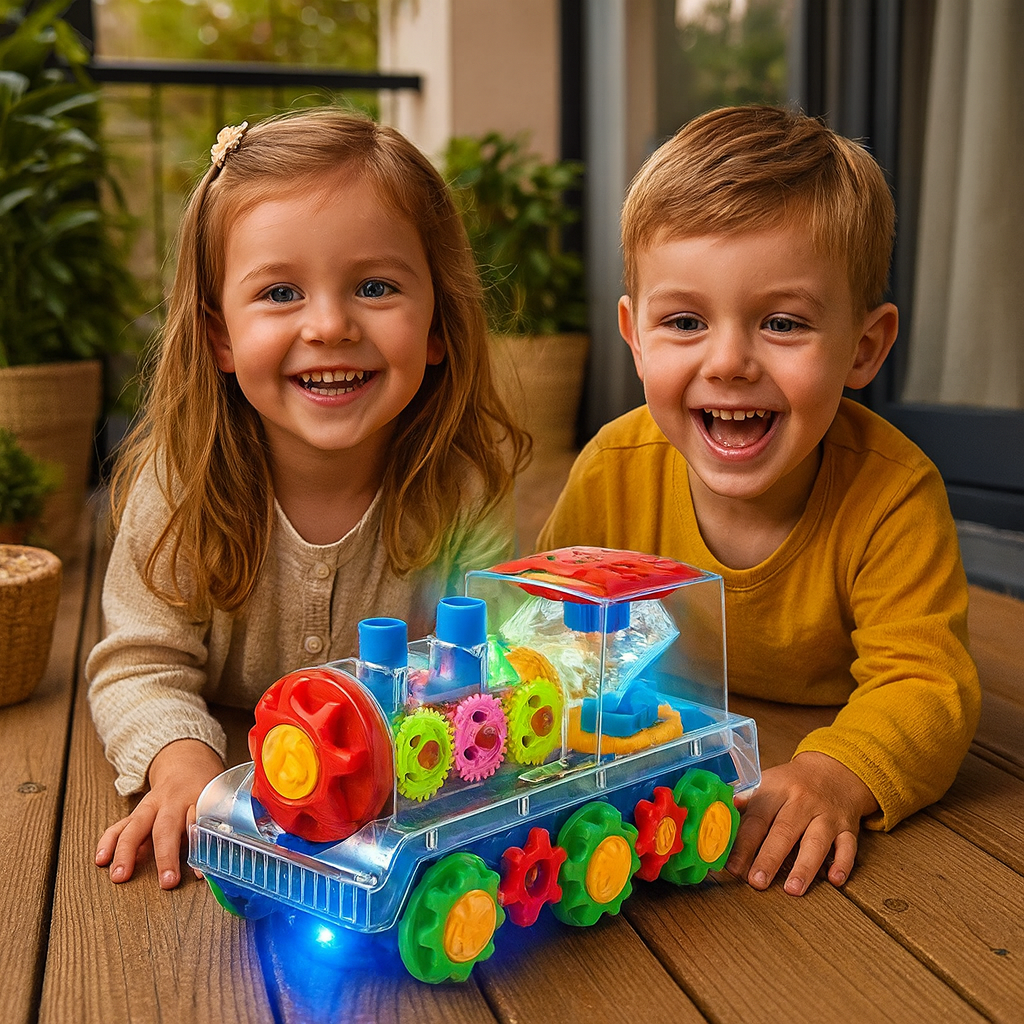 Locomotora musical que baila y brilla