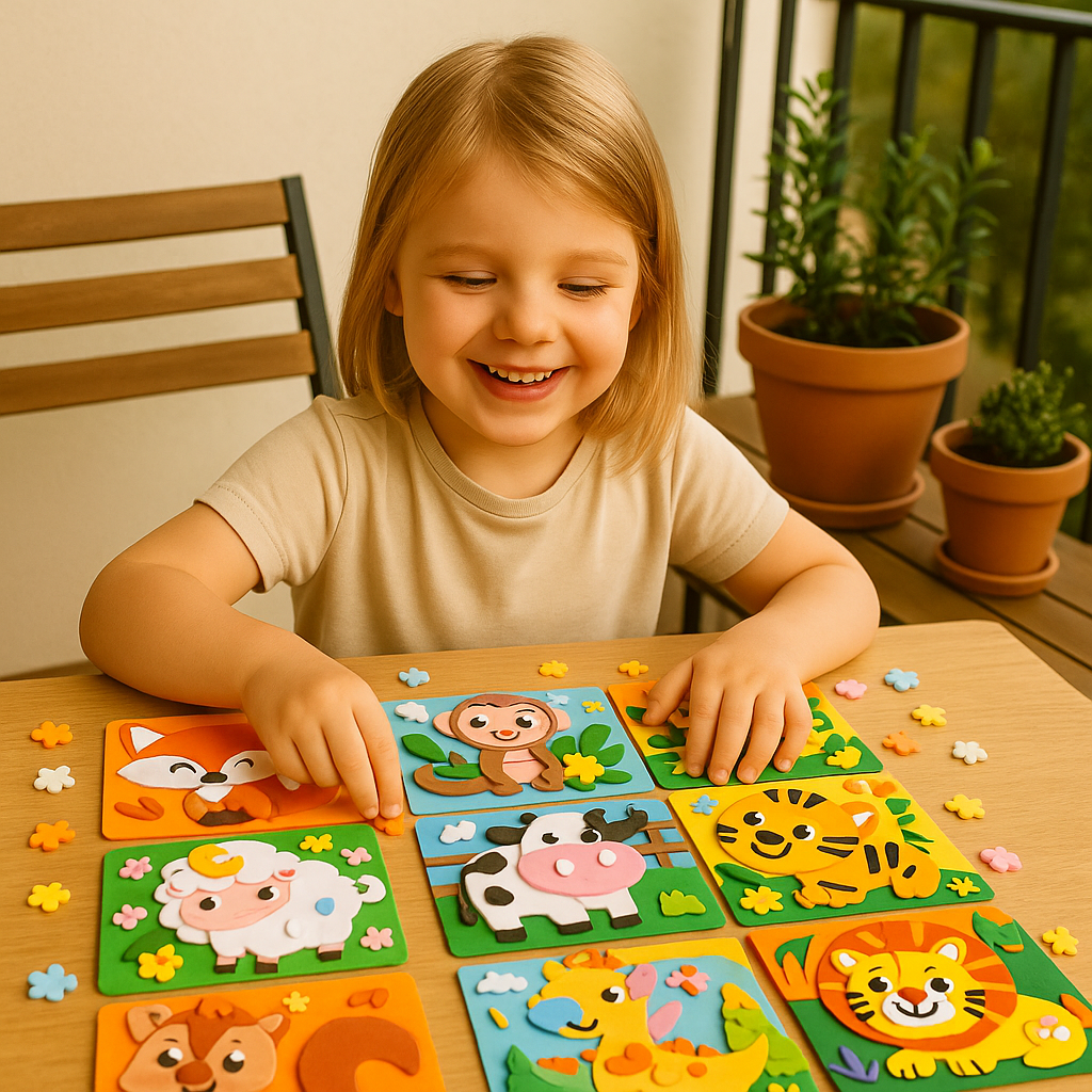 Conjunto creativo de adhesivos para jugar para niños