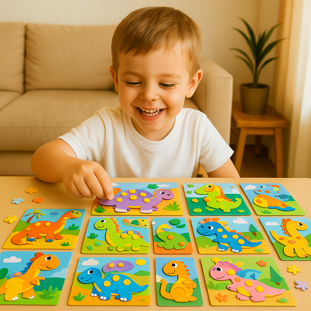 Conjunto creativo de adhesivos para jugar para niños