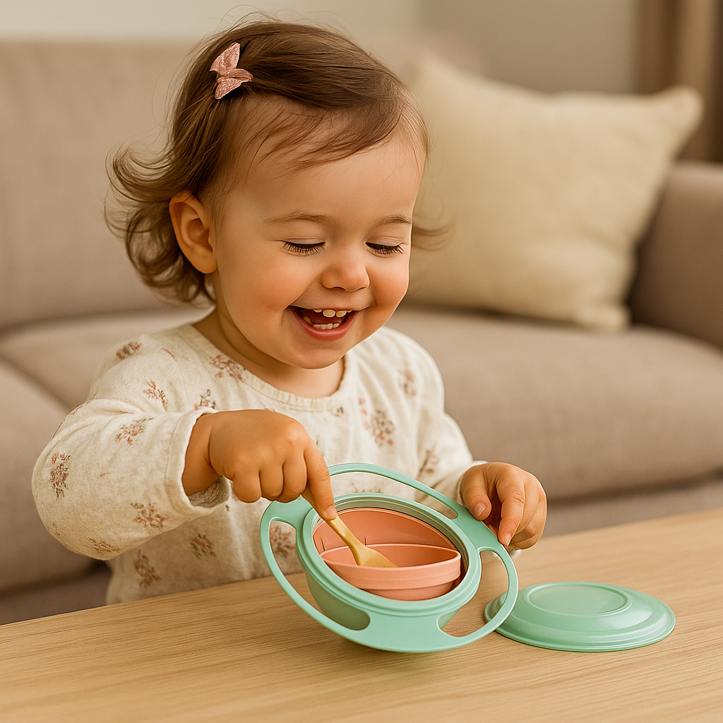 Tazón a prueba de derrames para bebés – ¡comida sin desorden!