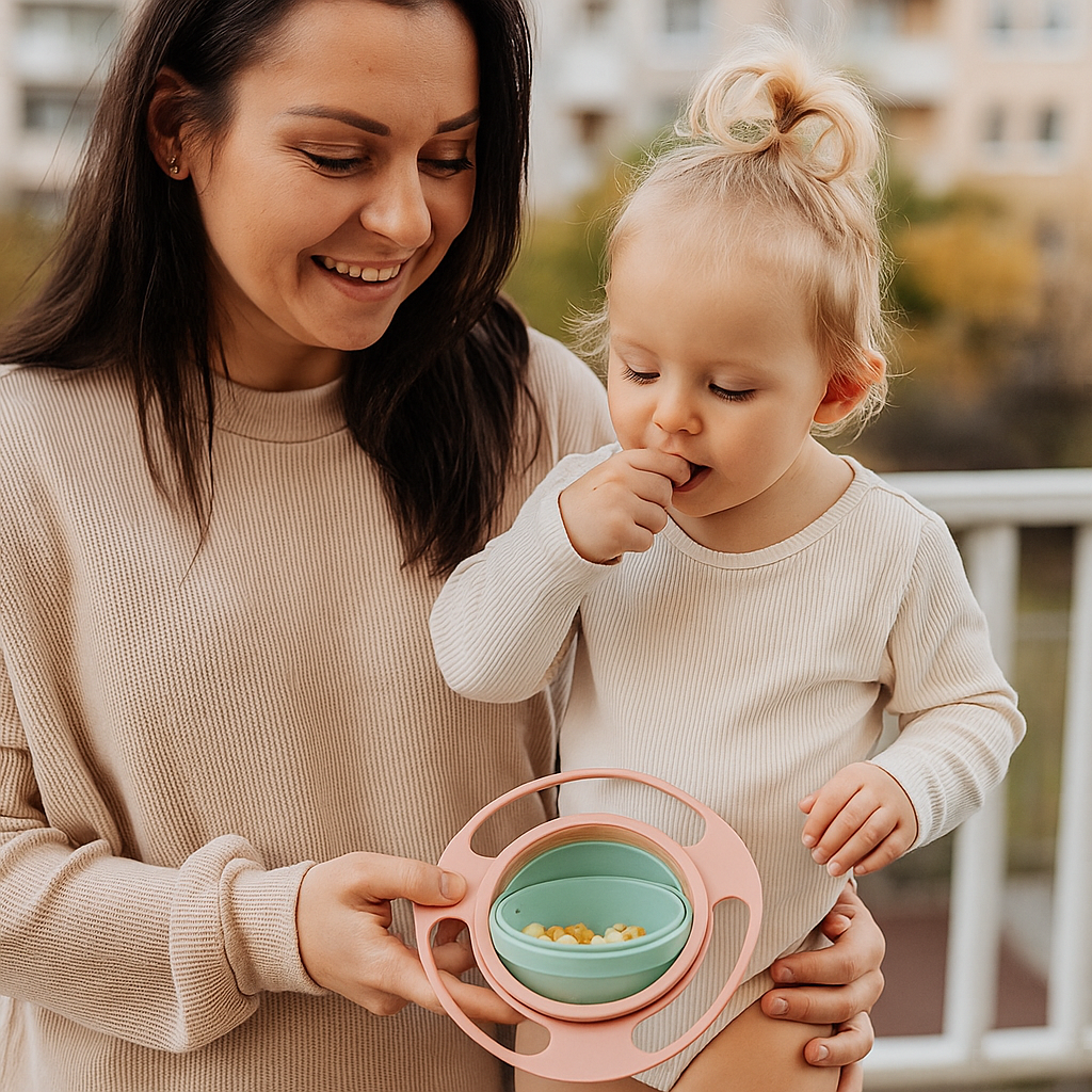 Tazón a prueba de derrames para bebés – ¡comida sin desorden!
