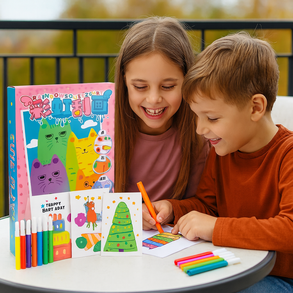 Conjunto Creativo para Pintar con Colores Arcoíris