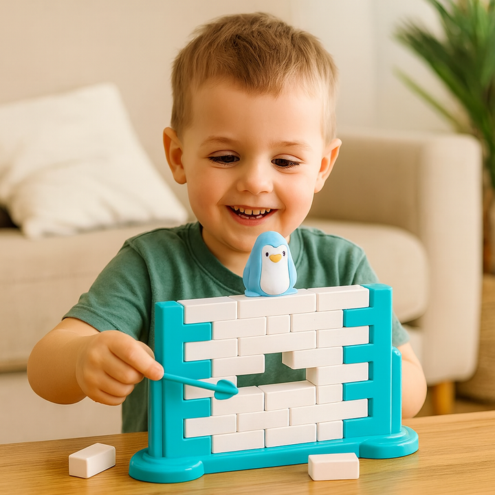 Pingüino – juego familiar de destreza con pared de hielo