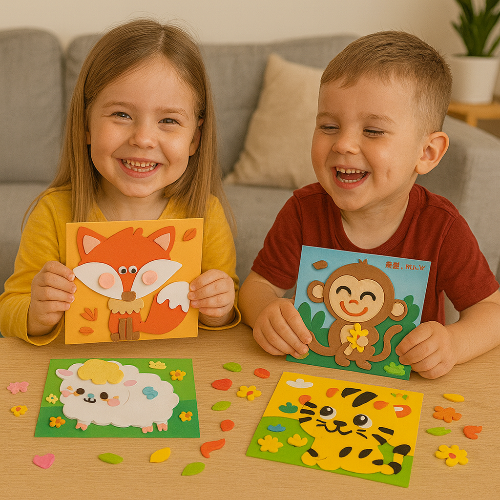 Conjunto creativo de adhesivos para jugar para niños