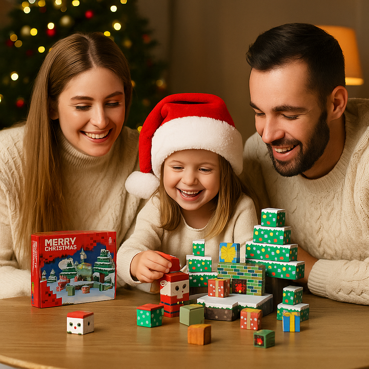 Bloques magnéticos navideños