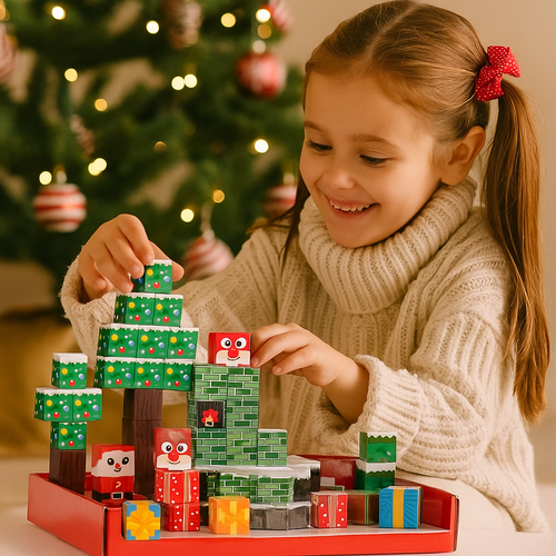 Bloques magnéticos navideños