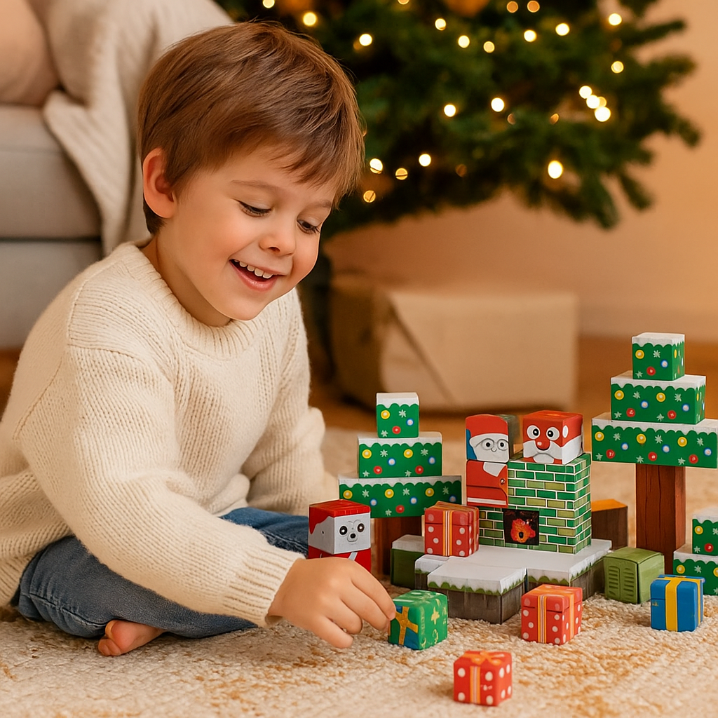 Bloques magnéticos navideños
