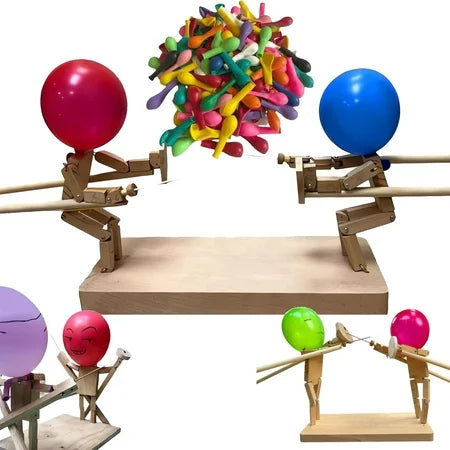 Juego de esgrima con globos