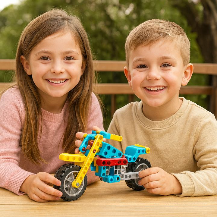 Juego educativo de bloques 3 en 1 ciencia y técnica