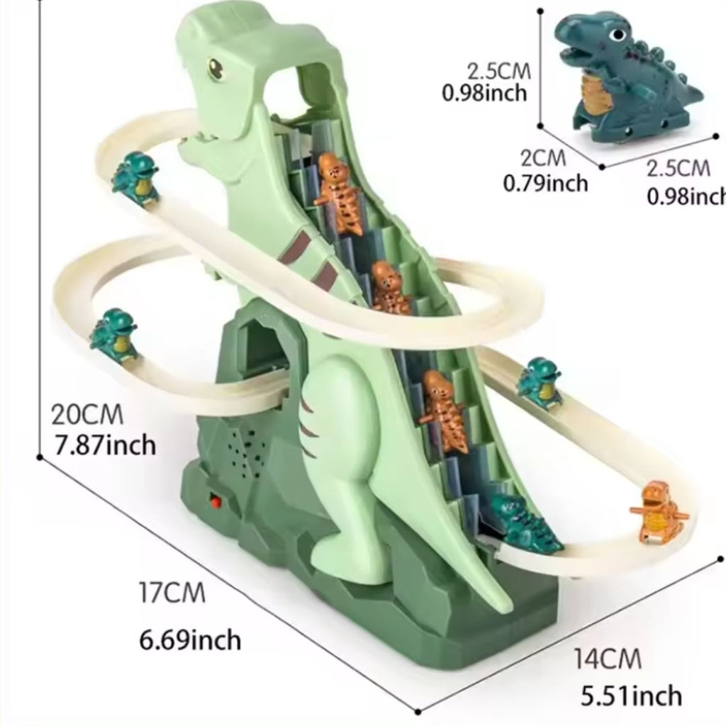 Tobogán de dinosaurio, montaña rusa de la alegría
