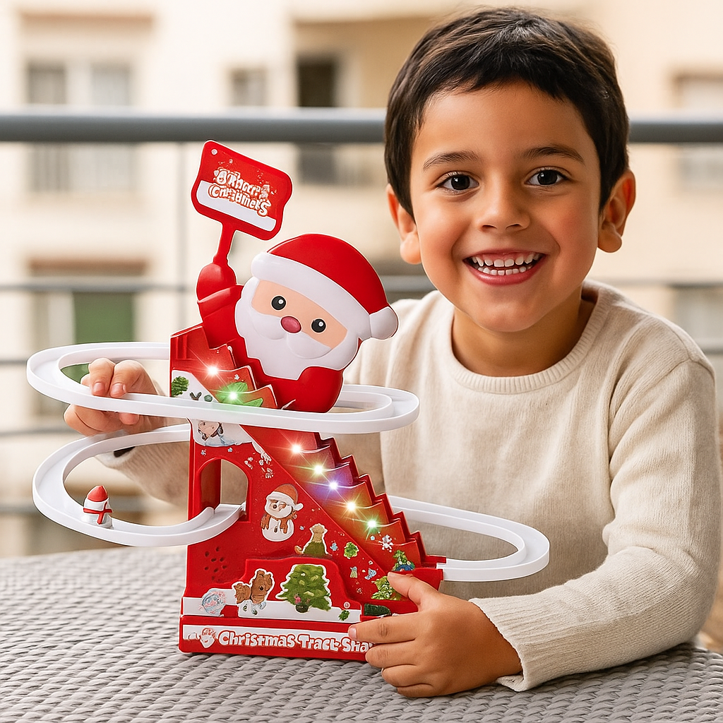 Tobogán navideño de Santa – diversión llena de alegría