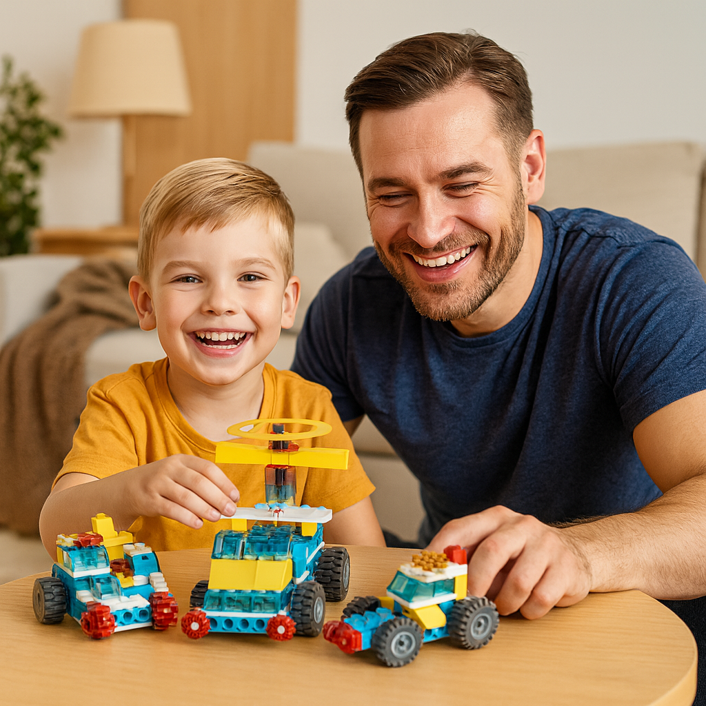 Juego educativo de bloques 3 en 1 ciencia y técnica