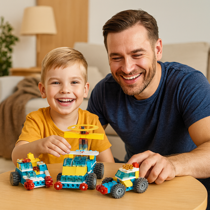 Juego educativo de bloques 3 en 1 ciencia y técnica