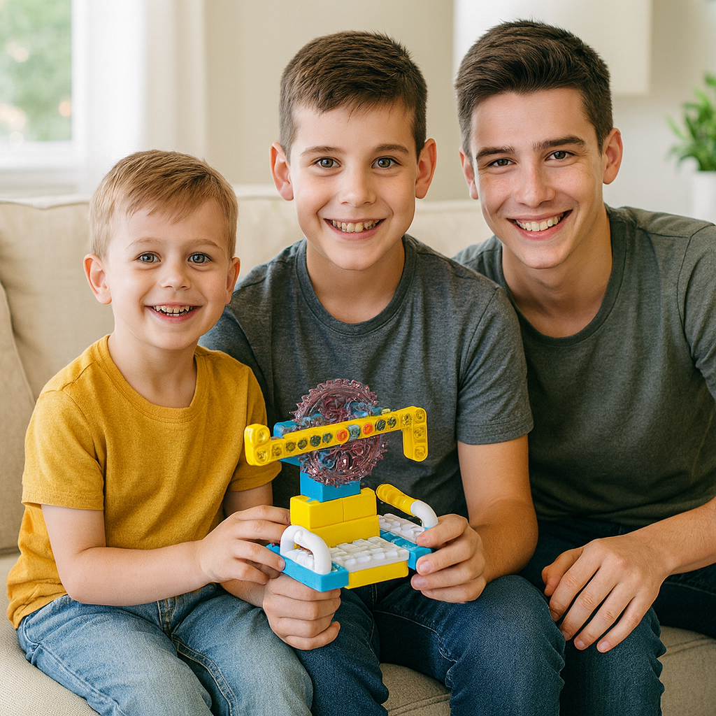 Juego educativo de bloques 3 en 1 ciencia y técnica