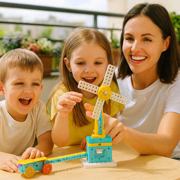 Juego educativo de bloques 3 en 1 ciencia y técnica