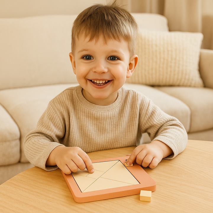Rompecabezas lógico de madera Tangram