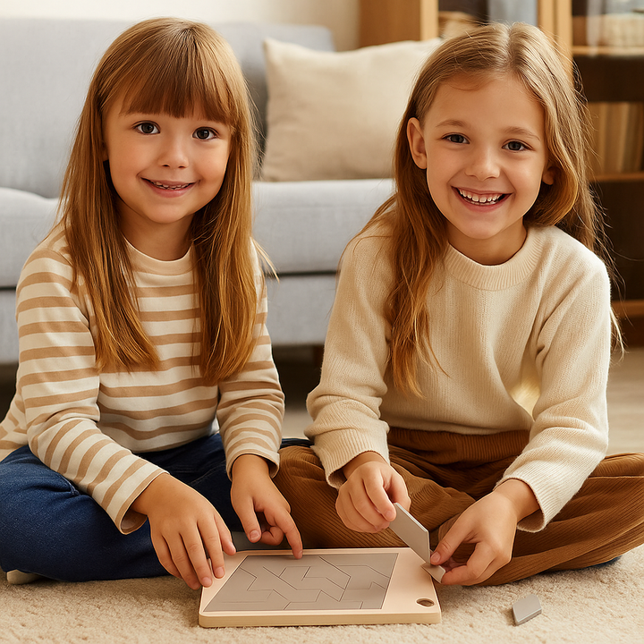 Rompecabezas lógico de madera Tangram