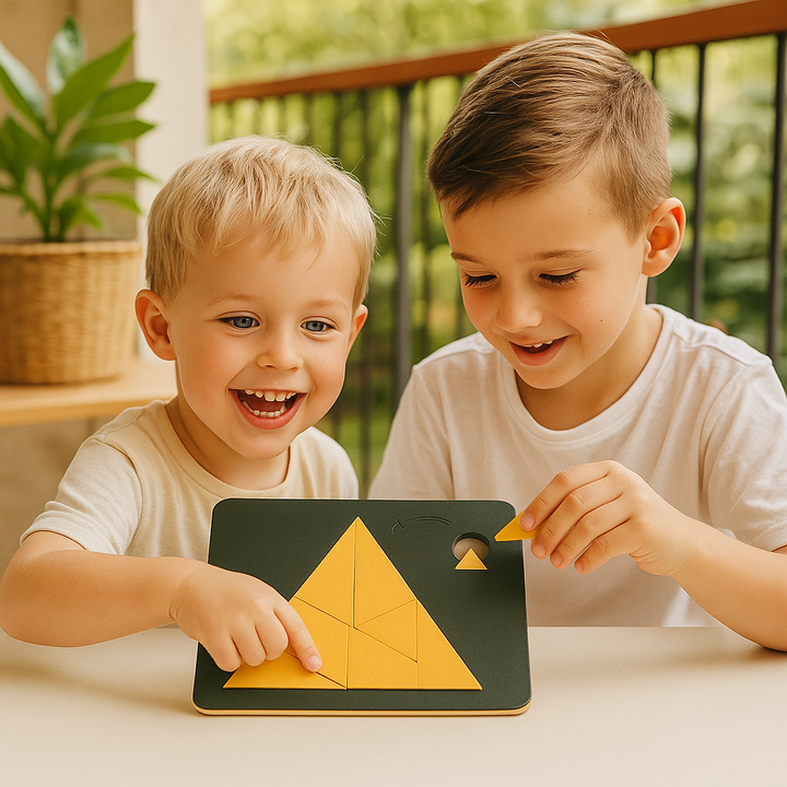 Rompecabezas lógico de madera Tangram