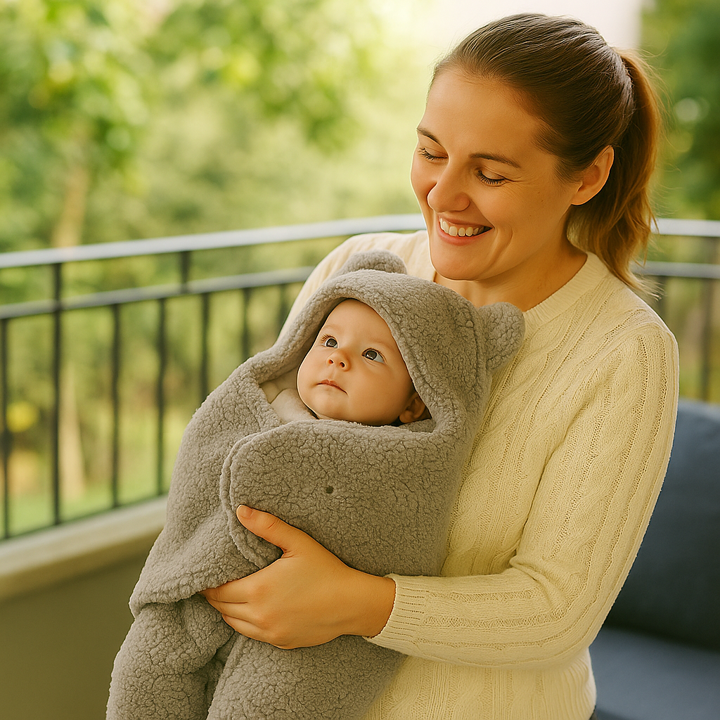 Manta y pijama para bebés con ositos