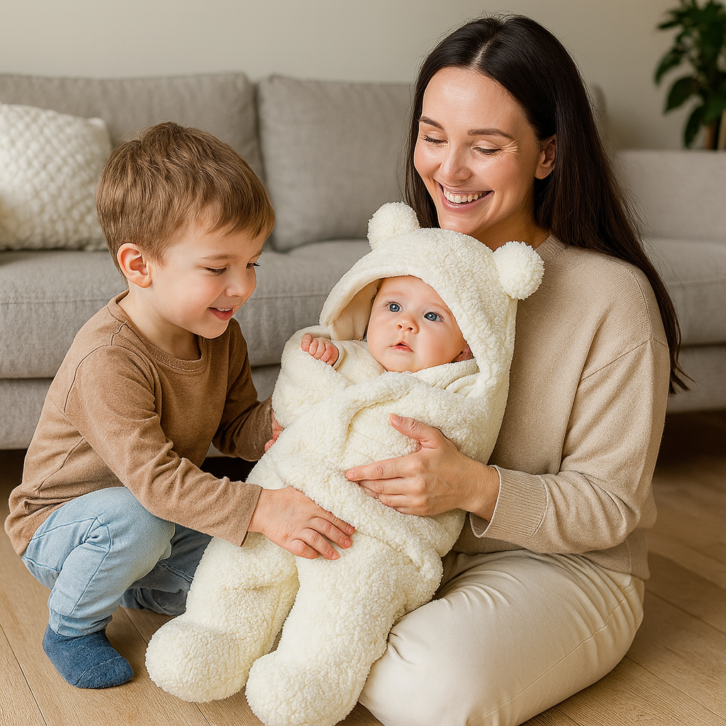 Manta y pijama para bebés con ositos