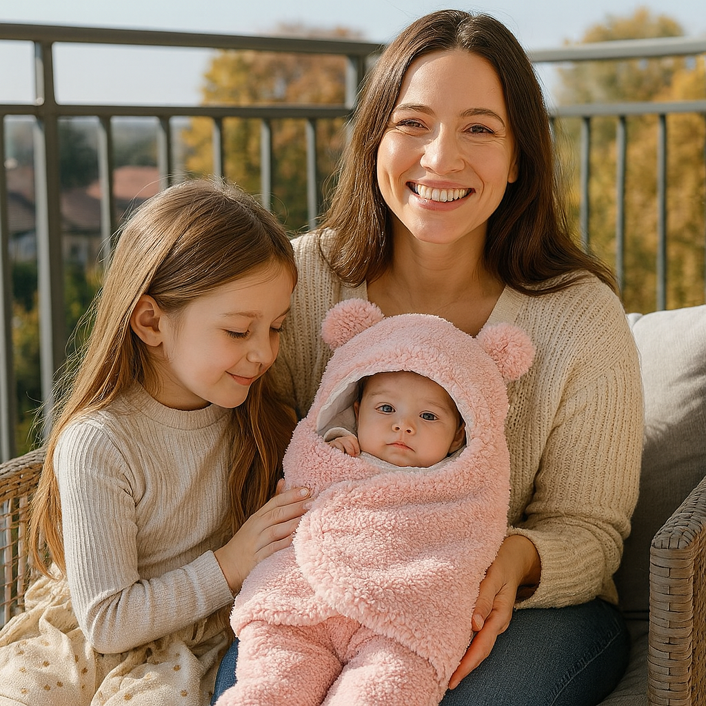 Manta y pijama para bebés con ositos
