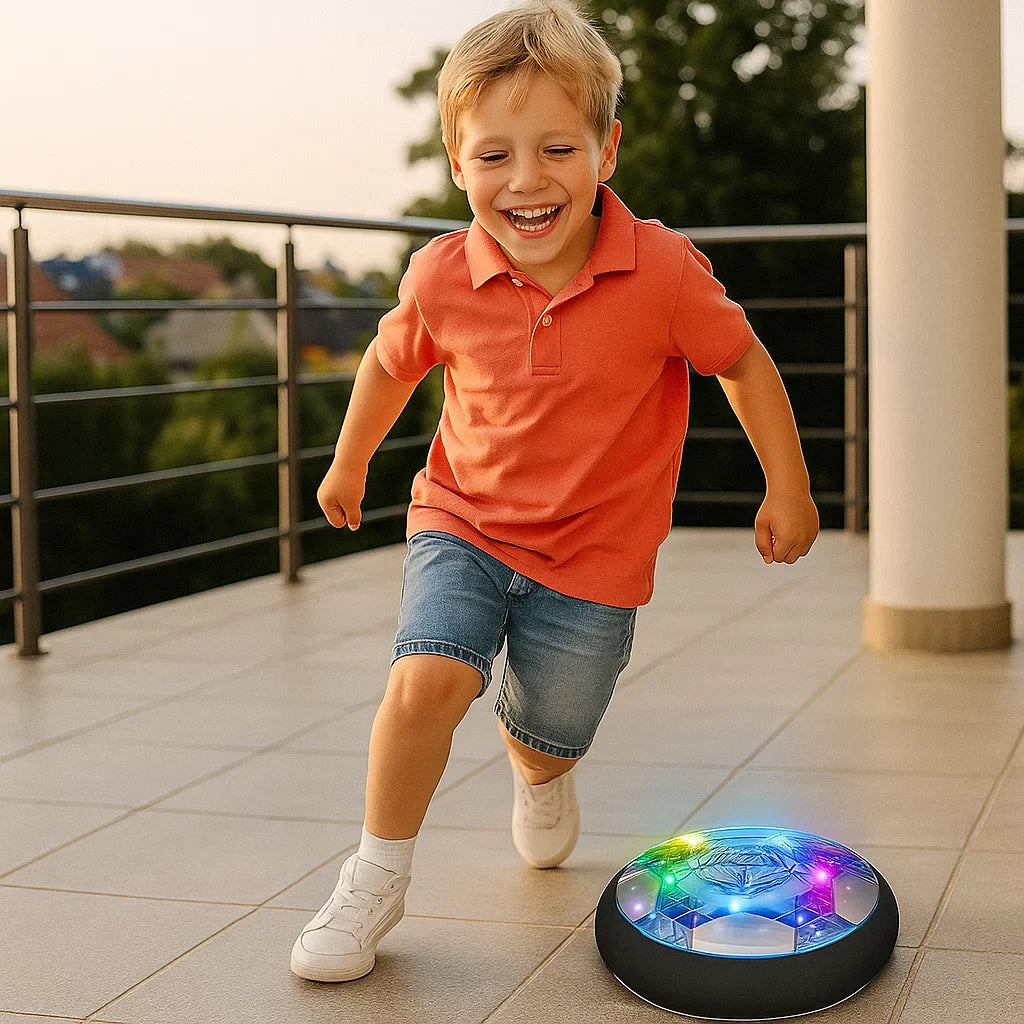 Pelota voladora en almohadilla de aire