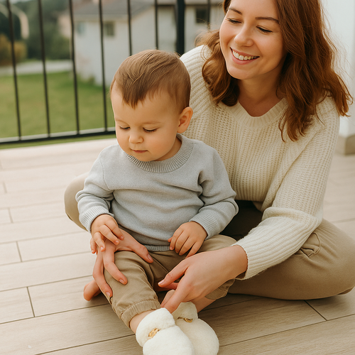 Calcetines-botitas esponjosas para bebés