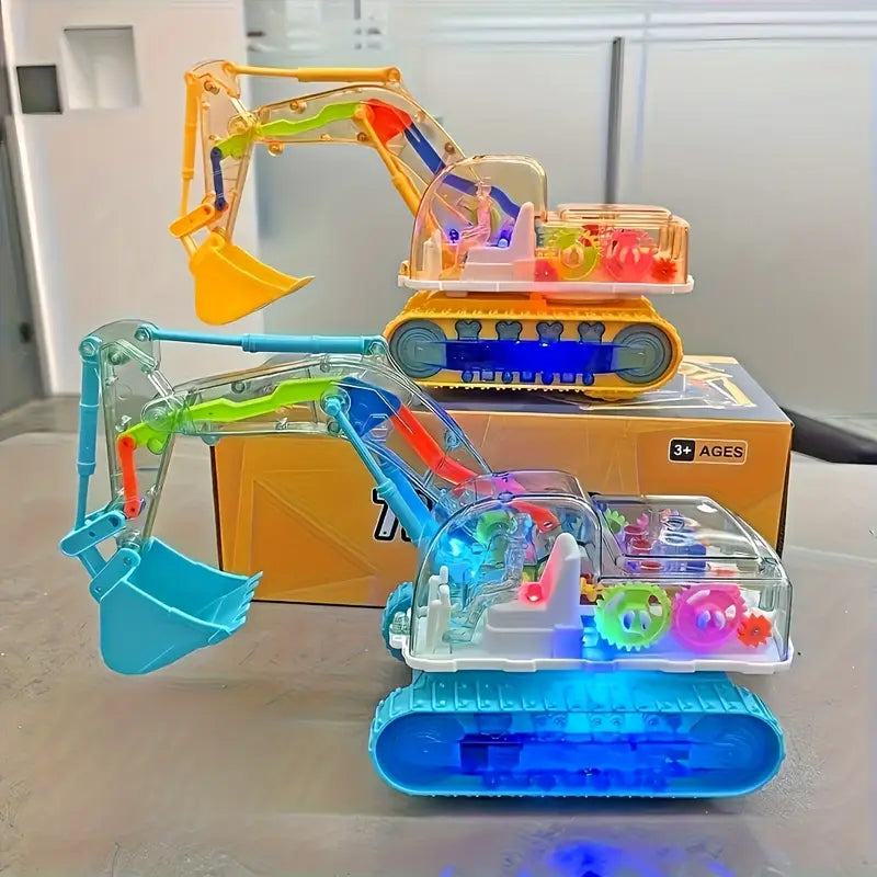 Excavadora musical que baila y brilla