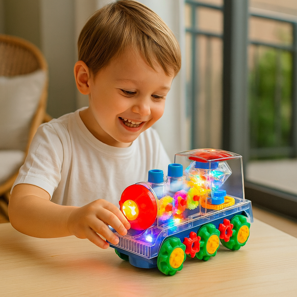 Locomotora musical que baila y brilla