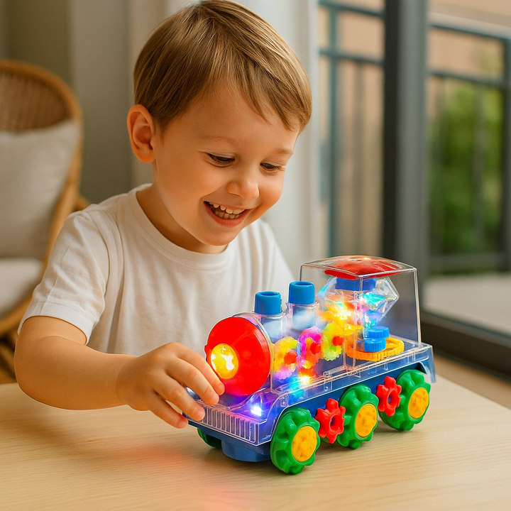 Locomotora musical que baila y brilla