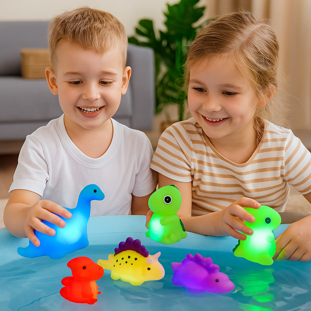 Juguete de baño brillante Dinosaurio