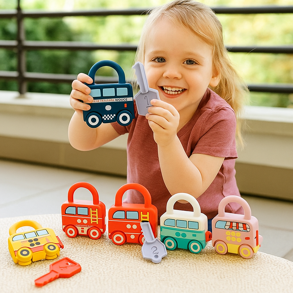 Montessori llaves y cerraduras – colores y patrones