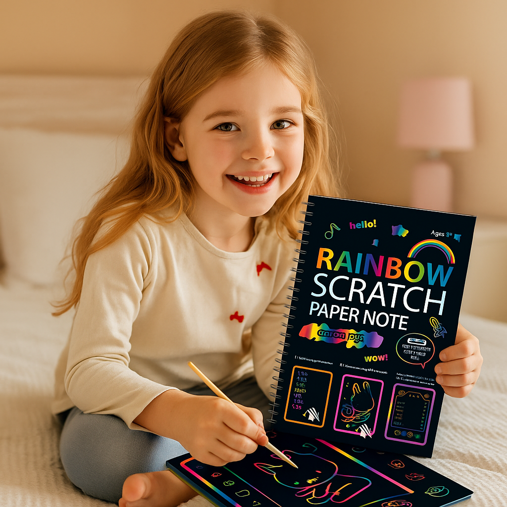 Papel mágico arcoíris para rascar