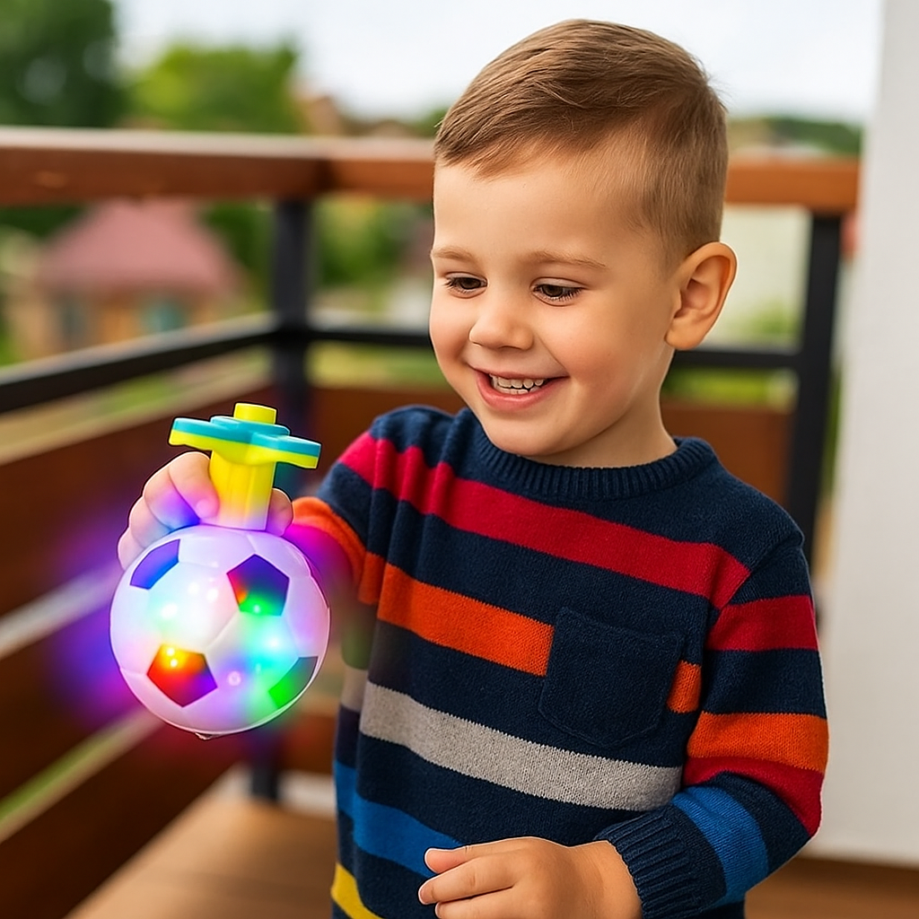 Peonza de fútbol LED brillante