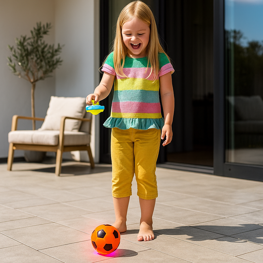 Peonza de fútbol LED brillante