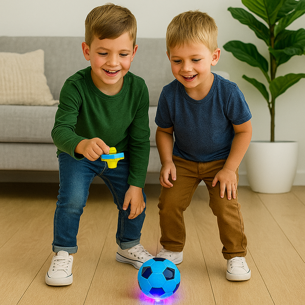 Peonza de fútbol LED brillante