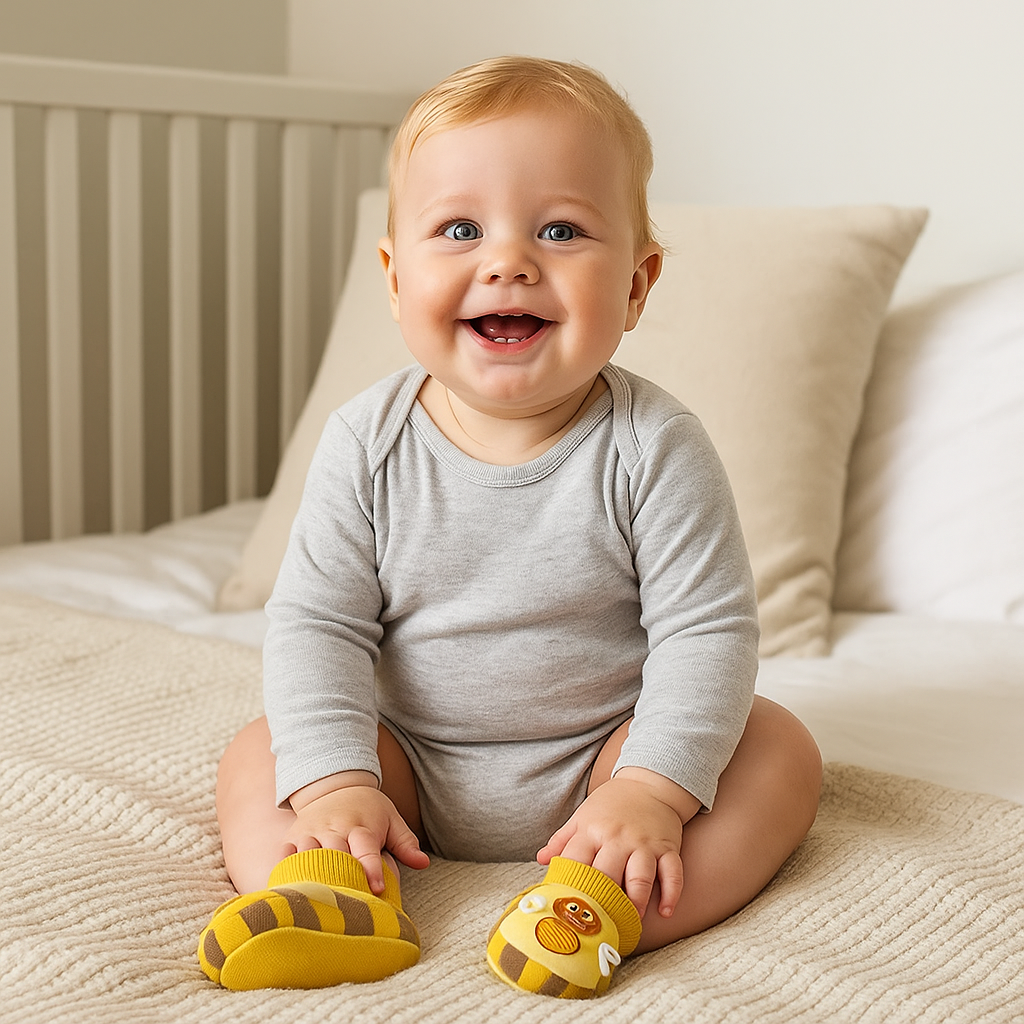 Zapatitos de calcetín suaves para bebés – cálidos, antideslizantes y cómodos
