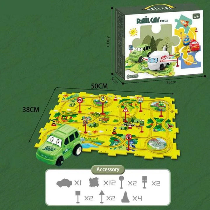 Pistas de rompecabezas – carrera con bloques