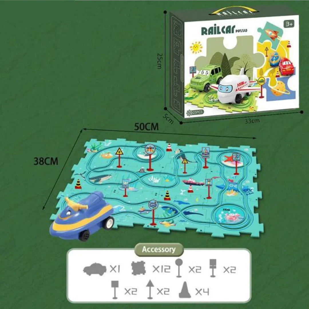 Pistas de rompecabezas – carrera con bloques