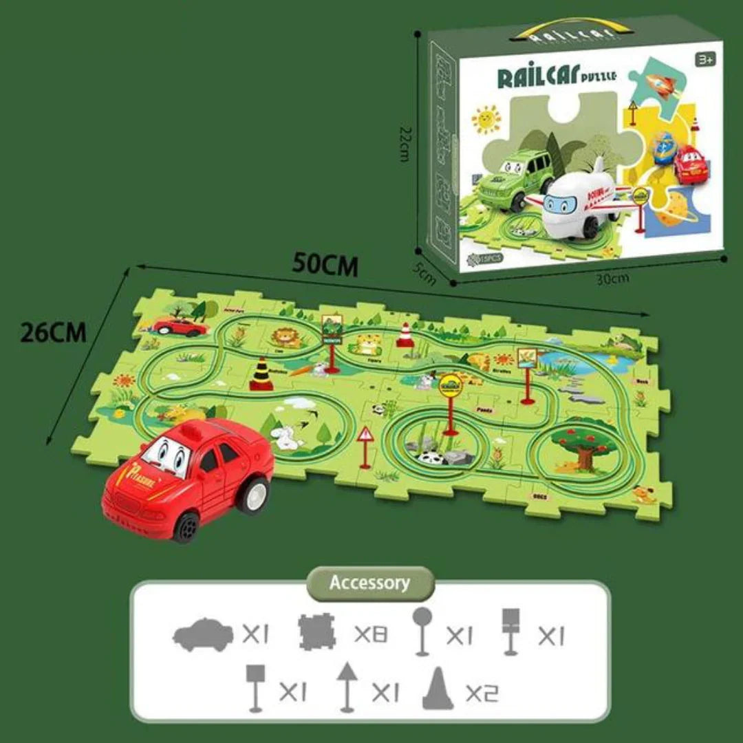 Pistas de rompecabezas – carrera con bloques