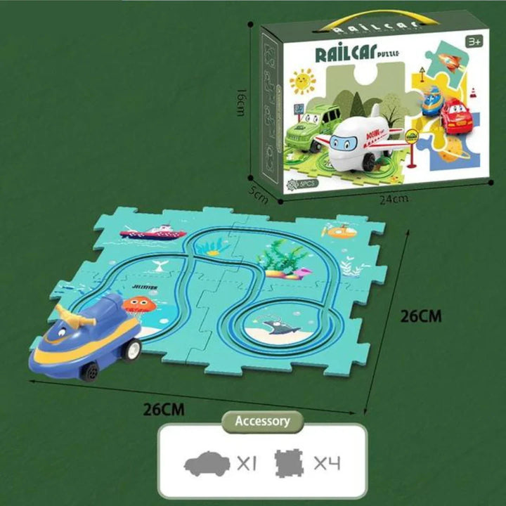 Pistas de rompecabezas – carrera con bloques