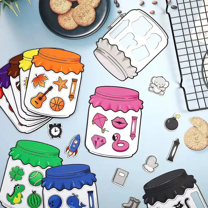 Juguete magnético de clasificación para niños | Divertido juego de emparejamiento de colores para aprender sobre objetos, formas y vocabulario cotidiano