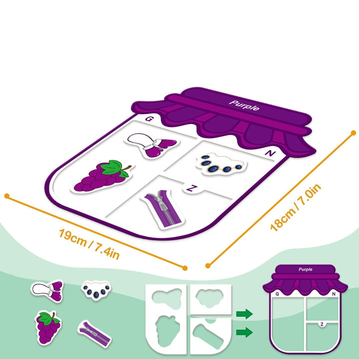 Juguete magnético de clasificación para niños | Divertido juego de emparejamiento de colores para aprender sobre objetos, formas y vocabulario cotidiano