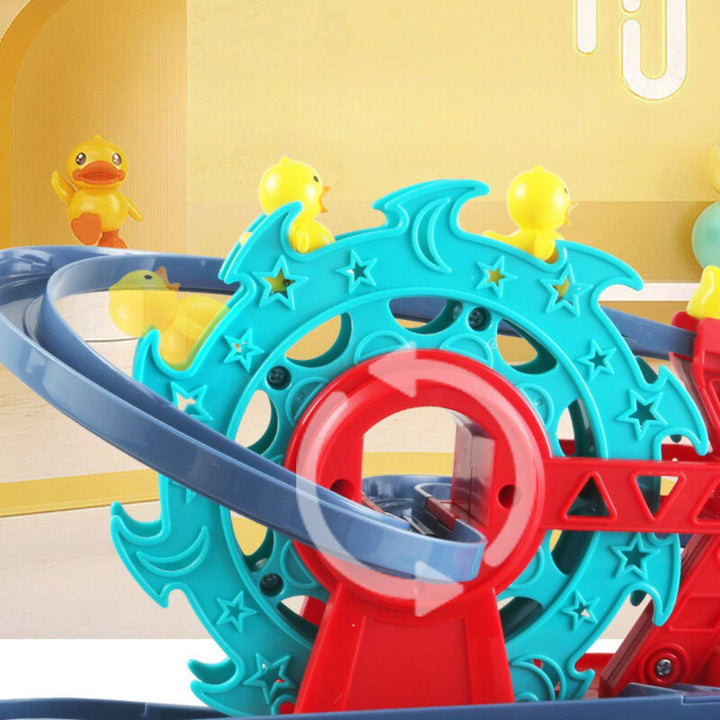 Camión de bomberos con patitos deslizantes