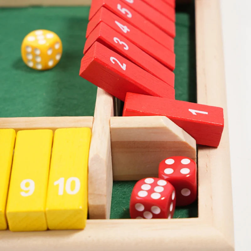 Juego familiar Shut The Box – Conjunto para 4 jugadores