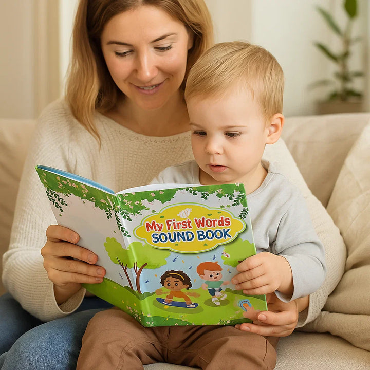 Libro de sonido en inglés para pequeños | Juguete interactivo para aprender las primeras palabras con sonido e ilustraciones coloridas