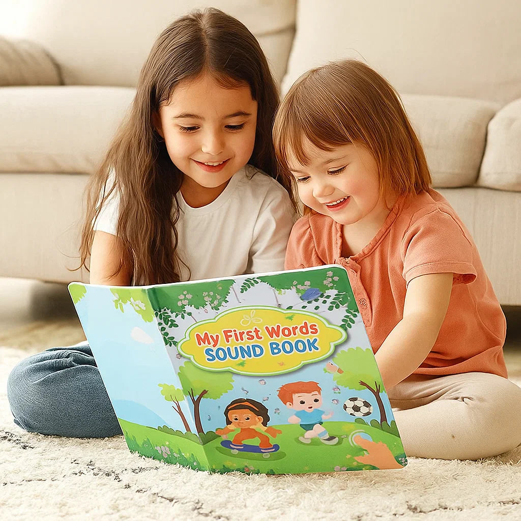 Libro de sonido en inglés para pequeños | Juguete interactivo para aprender las primeras palabras con sonido e ilustraciones coloridas