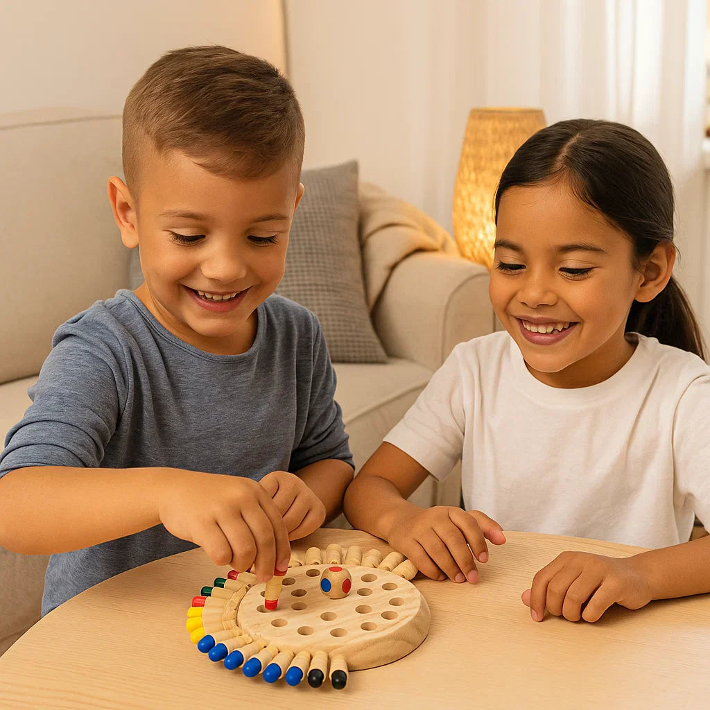 Juego de emparejamiento de colores para niños | Juego de mesa de madera que mejora la concentración, la lógica y la interacción padre-hijo