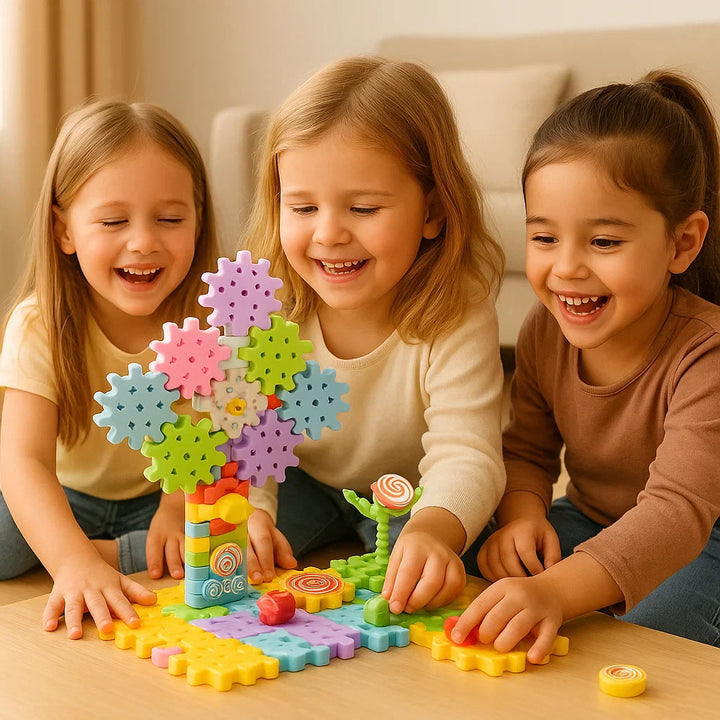 Bloques de construcción mecánicos para niños | Juguete eléctrico STEM para juego creativo y educación temprana