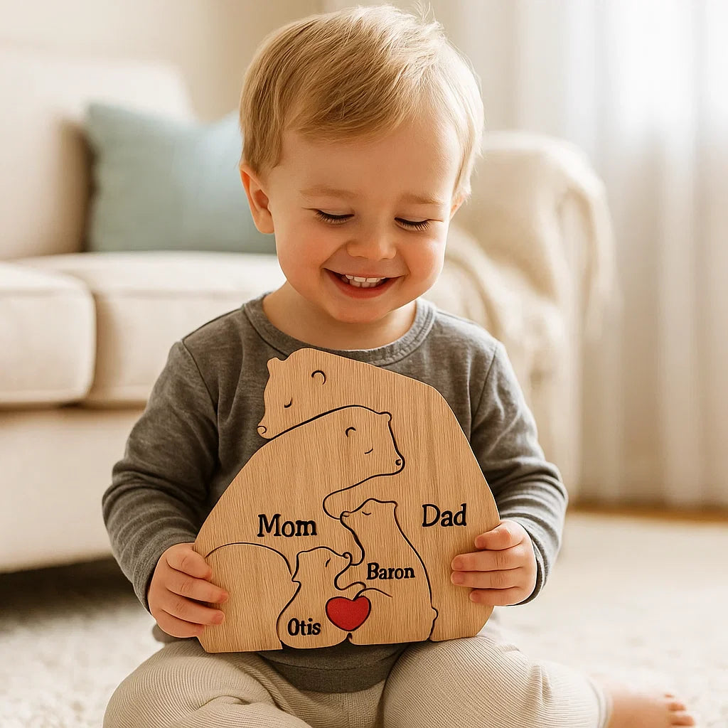 Familia de ositos personalizada hecha a mano